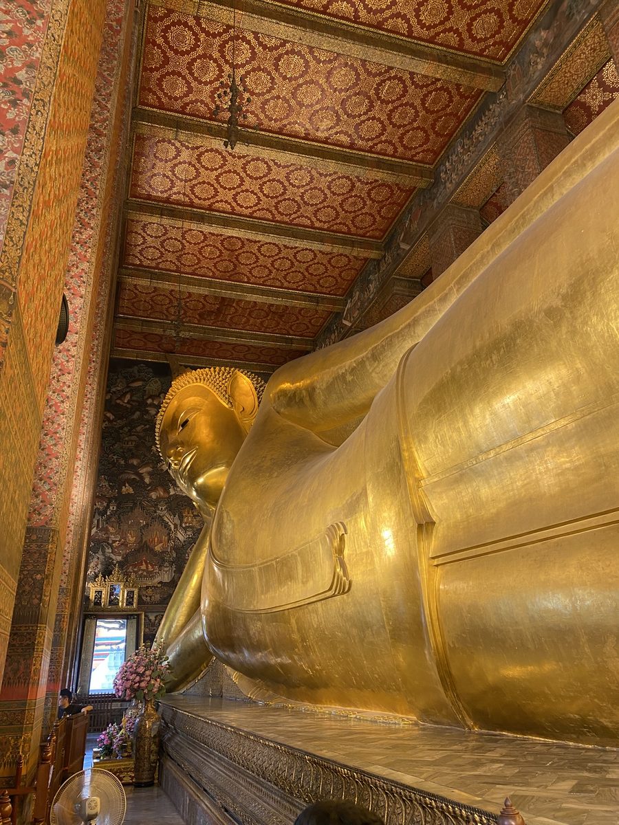 방콕 왓포 황금 와불상